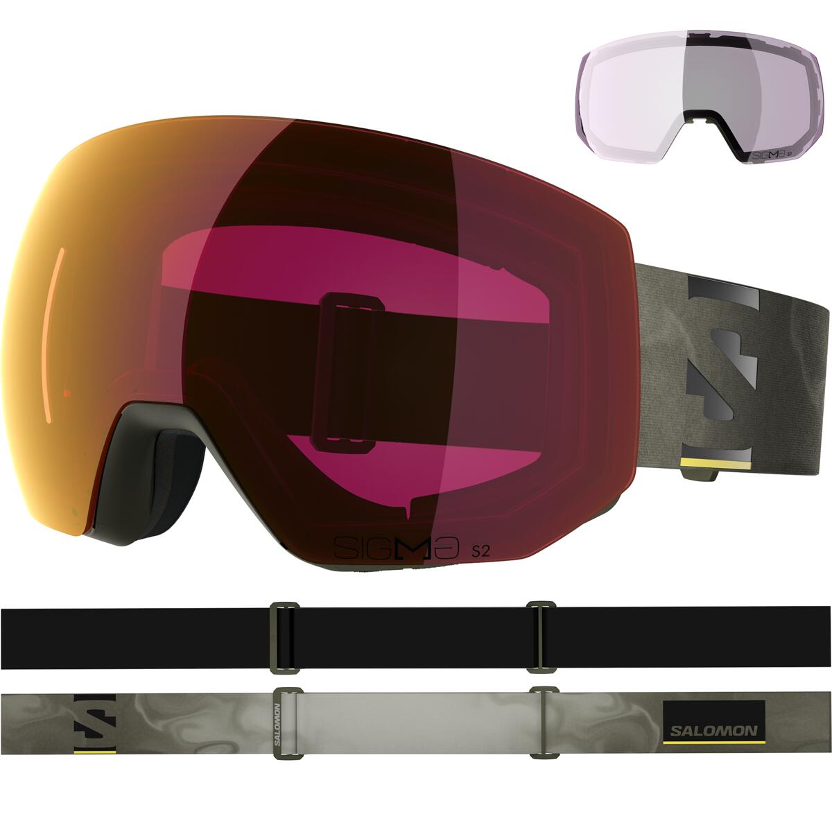 Salomon Radium Pro Sigma +1Lens Olive Night/Red 