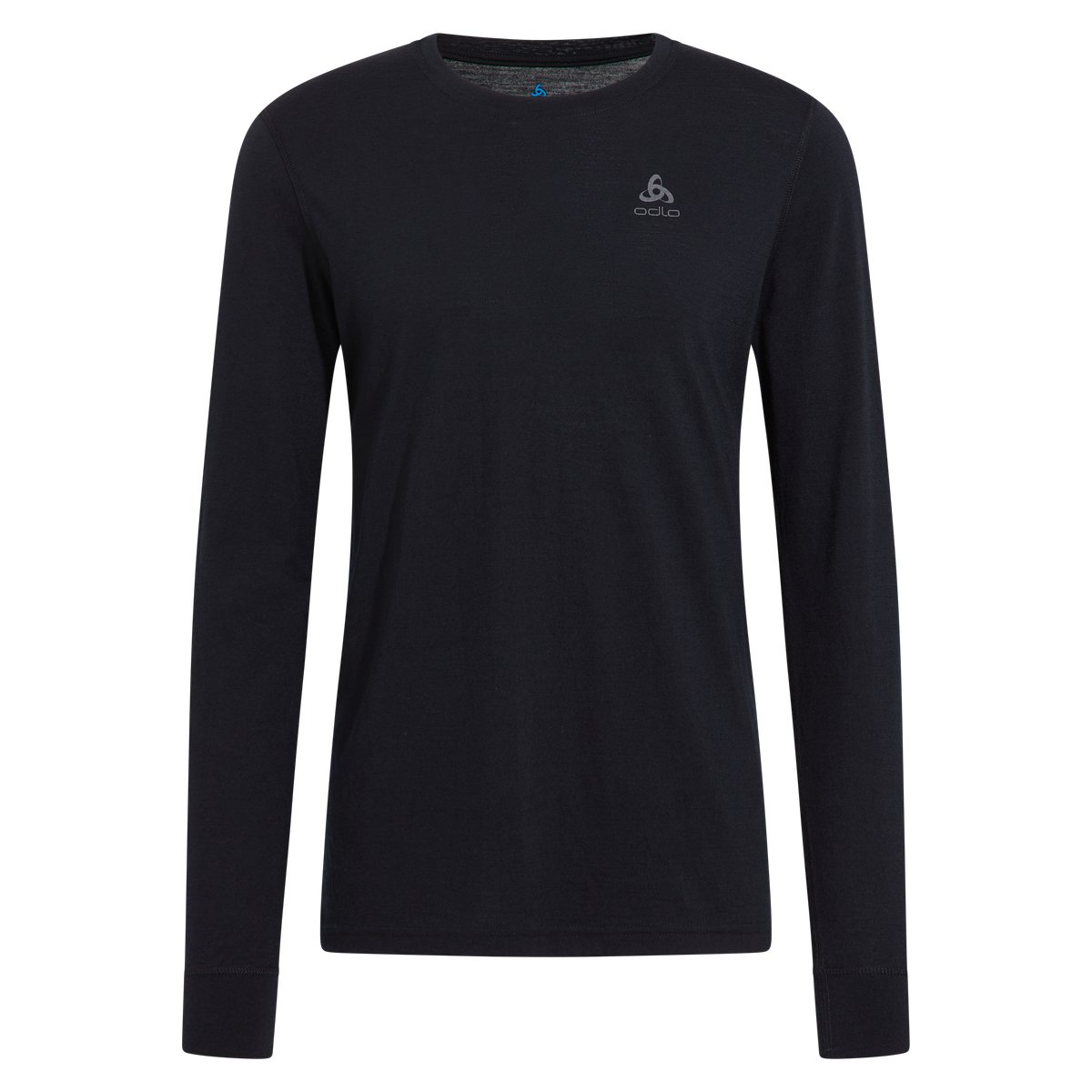 Odlo Mens Bl Top L/S Crew Neck 100 Merino Warm