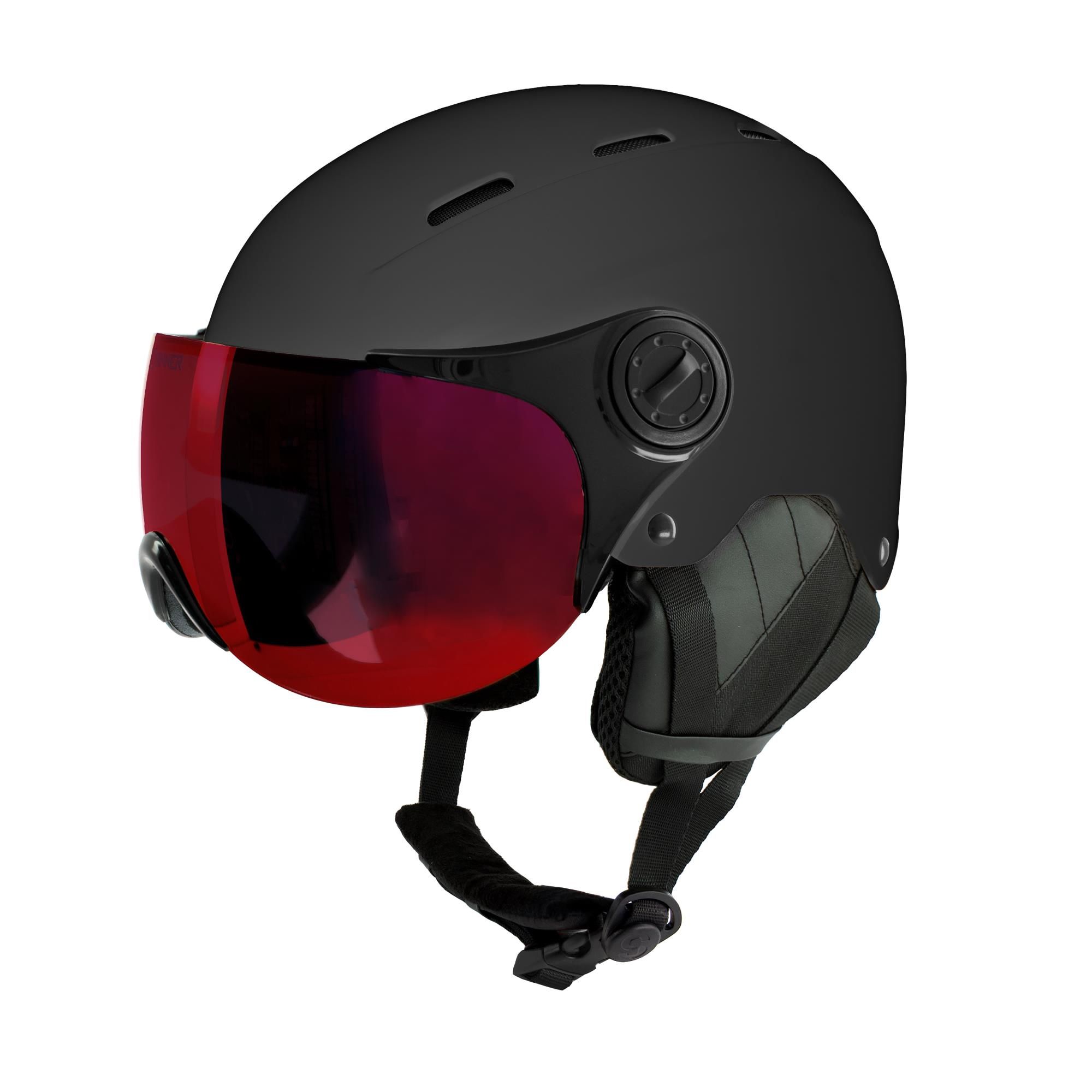 Sinner Typhoon Visor Mt Blk_Rd Mr Cat